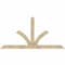 Ekena Millwork Richland Rough Sawn Timber Gable Bracket, Douglas Fir, 108"W x 54"H x 2"D x 6"F, 12/12 Pitch GBW108X54X0206RIC00RDF - alternate 1